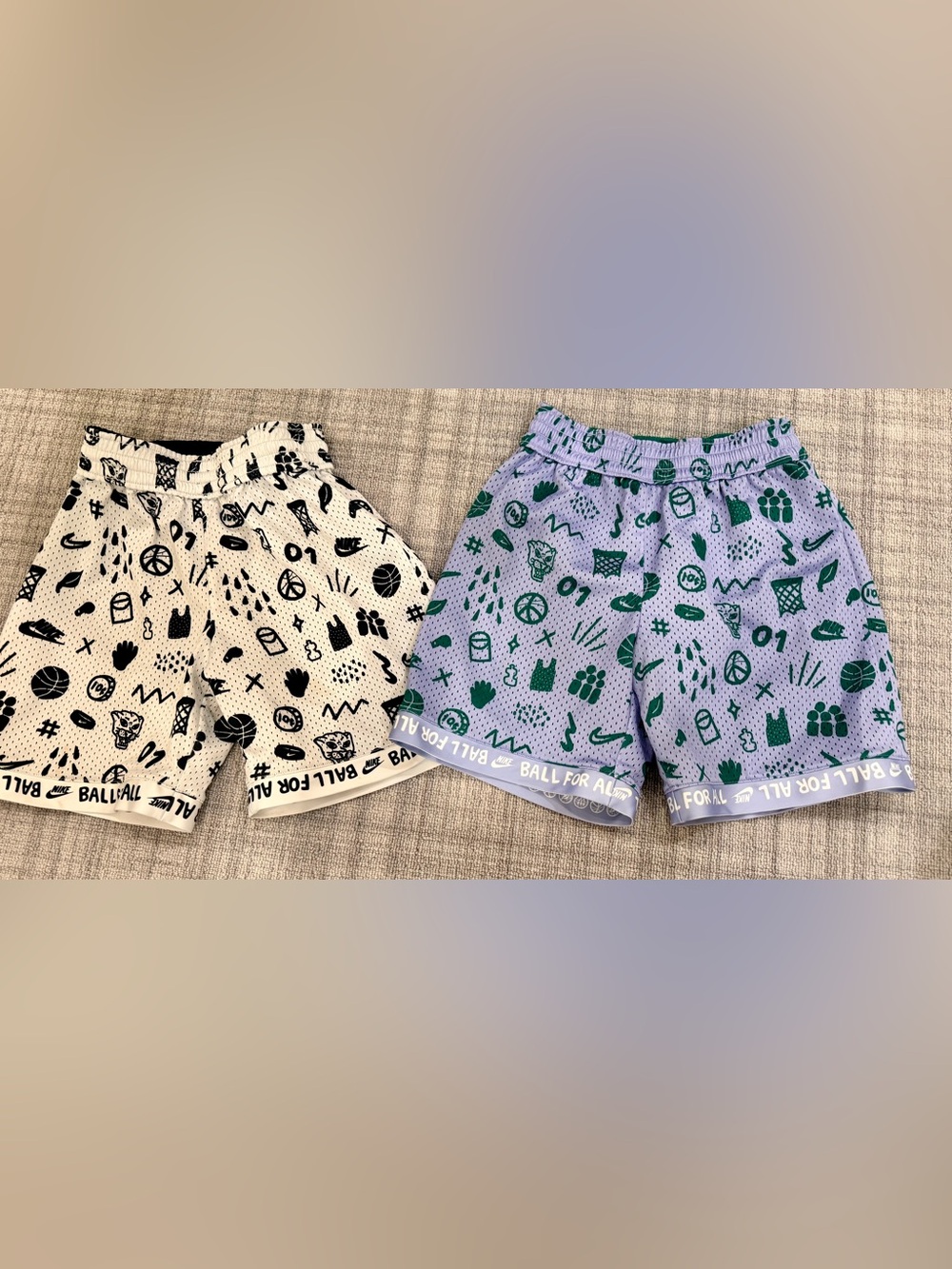 Nike Kids' Two Reversible Basketball Mesh Shorts